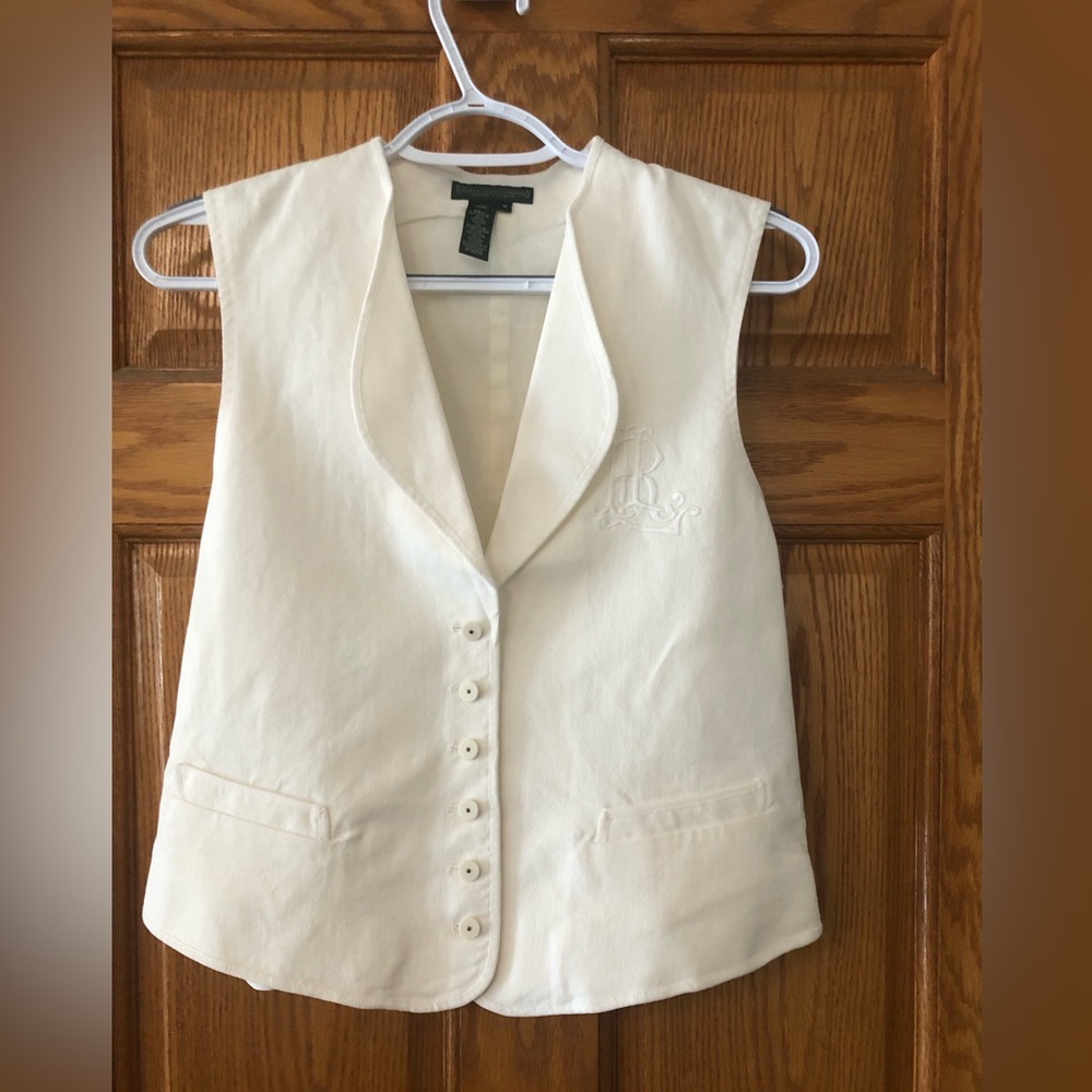 New Ralph Lauren Signature Vest, Size Medium